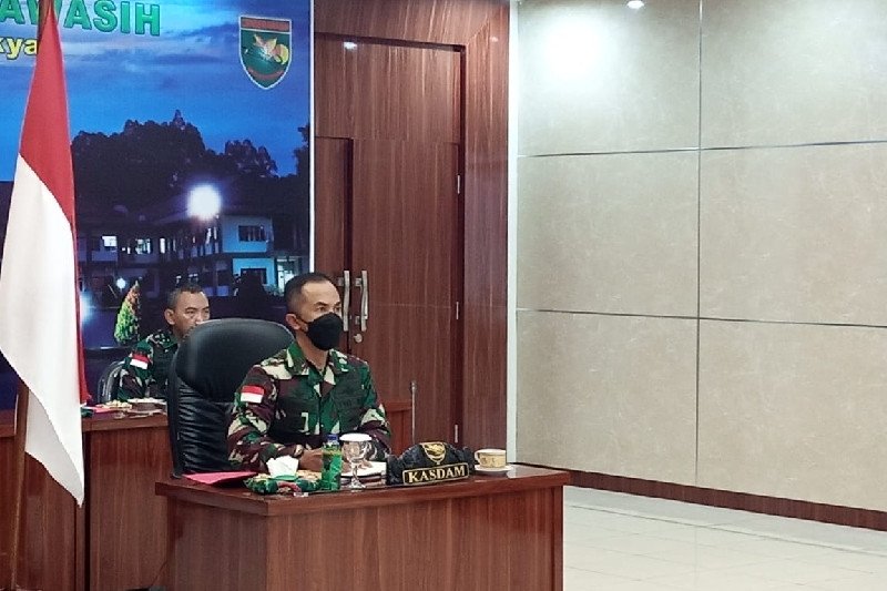 Kasdam XVII/Cenderawasih ikut pertemuan vicon dengan Mabes TNI