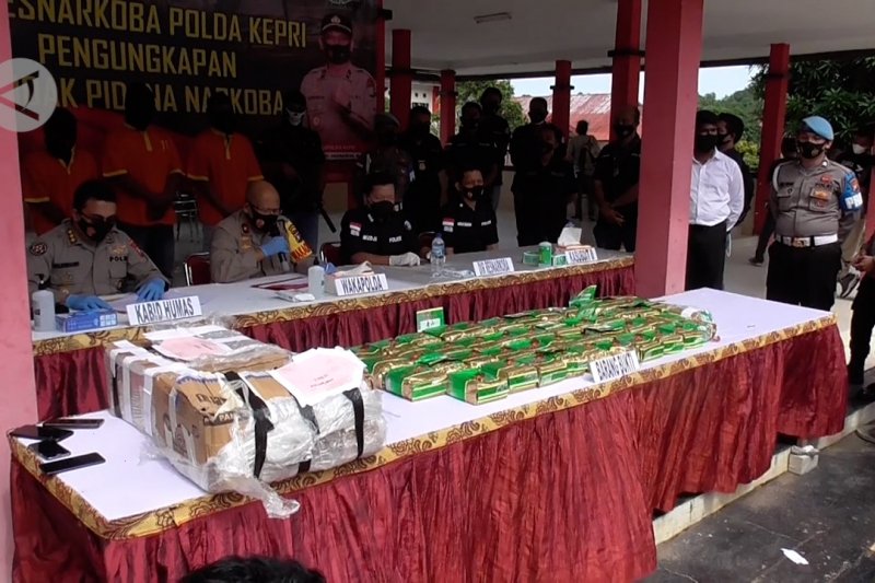 Polisi Kepri sita 46 kilogram sabu asal Malaysia