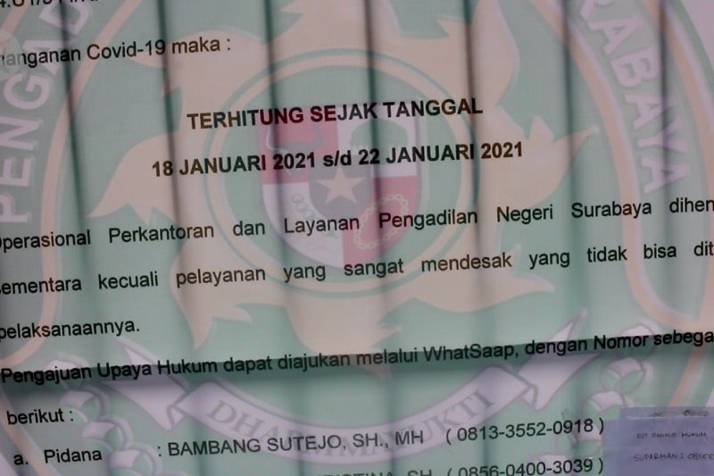 PN Surabaya ditutup untuk ketiga kalinya