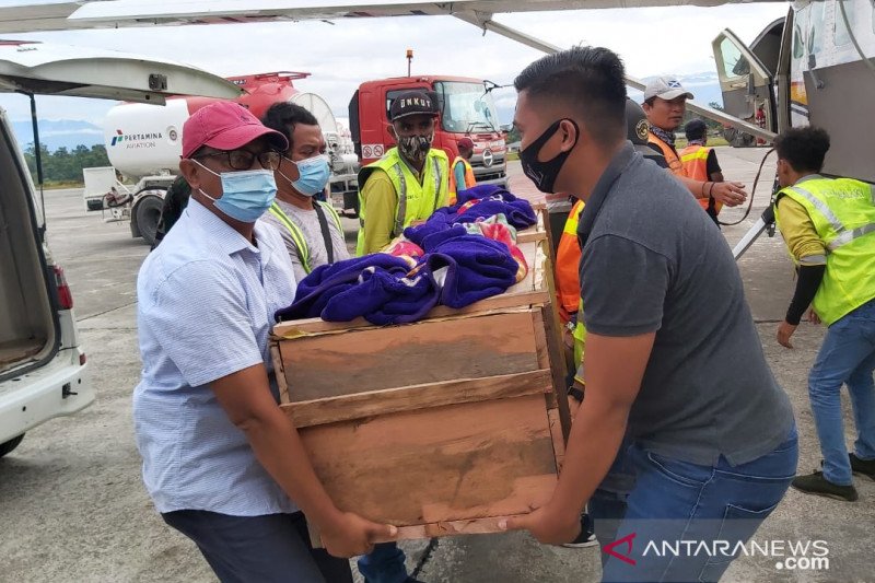 Jenazah tukang ojek asal Makassar yang dibunuh di Ilaga dievakuasi ke Timika
