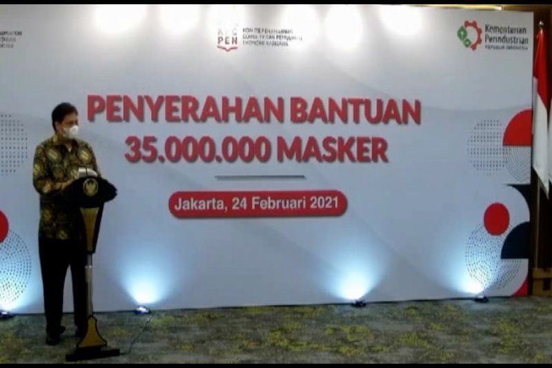 Pemerintah bagikan 35 juta masker untuk bangkitkan industri
