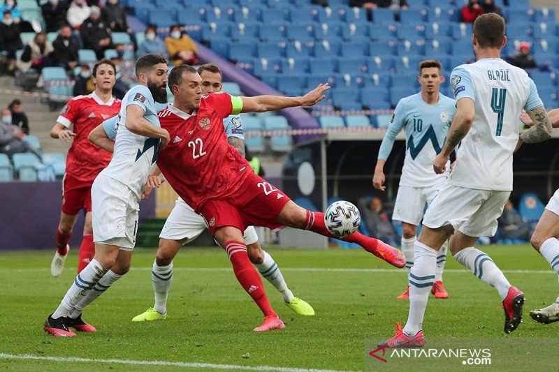 Kualifikasi Piala Dunia 2022 – Dua gol Artem Dzyuba bawa Rusia menang atas Slovenia