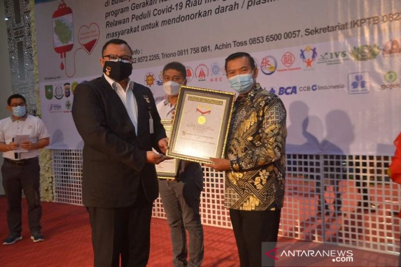 Pekanbaru raih Rekor MURI terkait donor darah 4.000 kantong