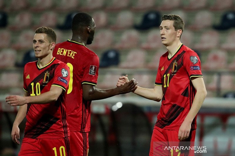 Belgia babat habis Belarusia 8-0, Wales petik kemenangan perdana