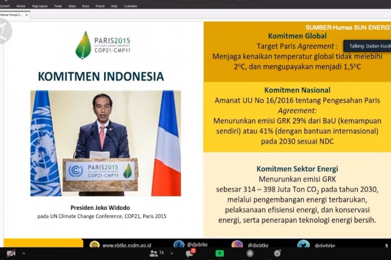 Komitmen Indonesia di Perjanjian Paris, turunkan emisi karbon 29%