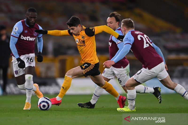 Liga Inggris: West Ham United kalahkan Wolverhampton Wanderers 3-2