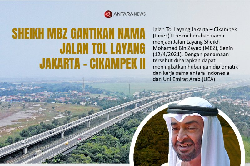 Sheikh MBZ gantikan nama Jalan Tol Layang Jakarta - Cikampek II