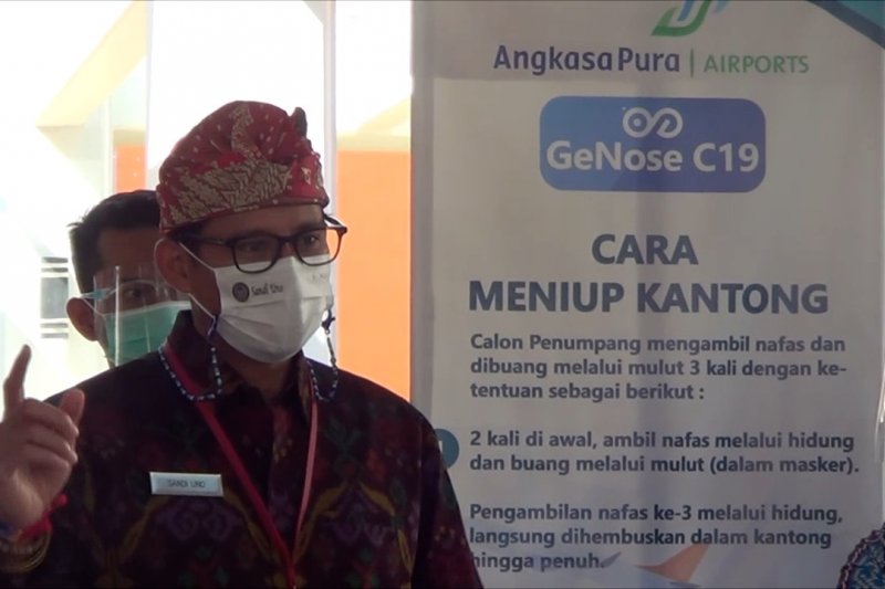 Bandara Ngurah Rai gunakan Genose C-19, Sandi Uno sebut kebangkitan pariwisata