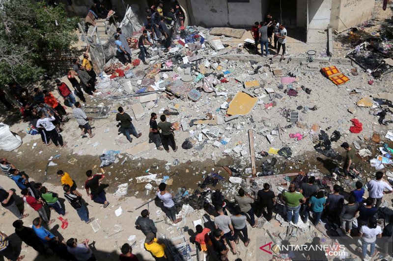 Begini penampakan hancurnya permukiman Jalur Gaza akibat serangan udara Israel
