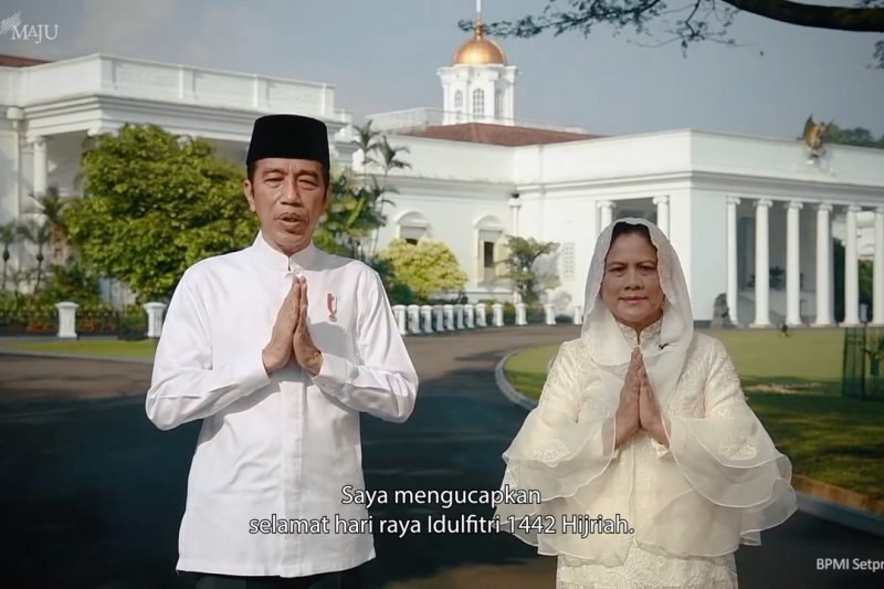 Pesan Presiden dan Ibu Negara di hari Idul Fitri 1442 H