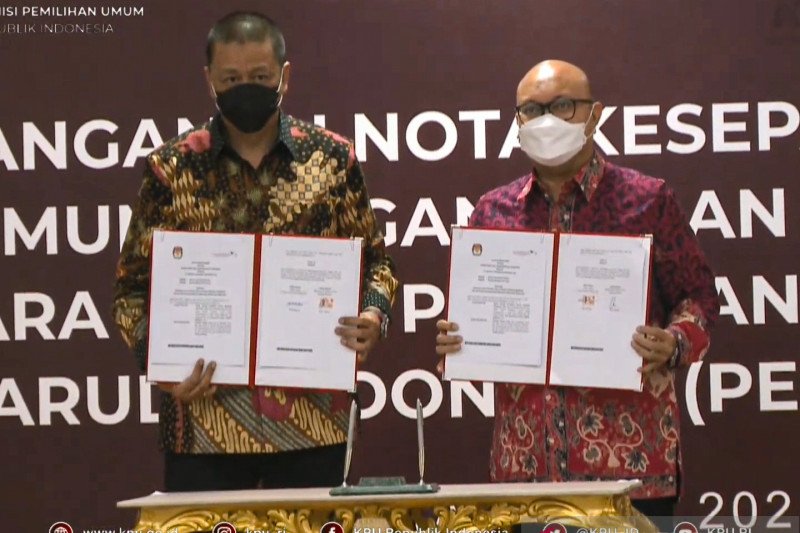 KPU jalin kerja sama dengan PT Garuda Indonesia dan BSSN