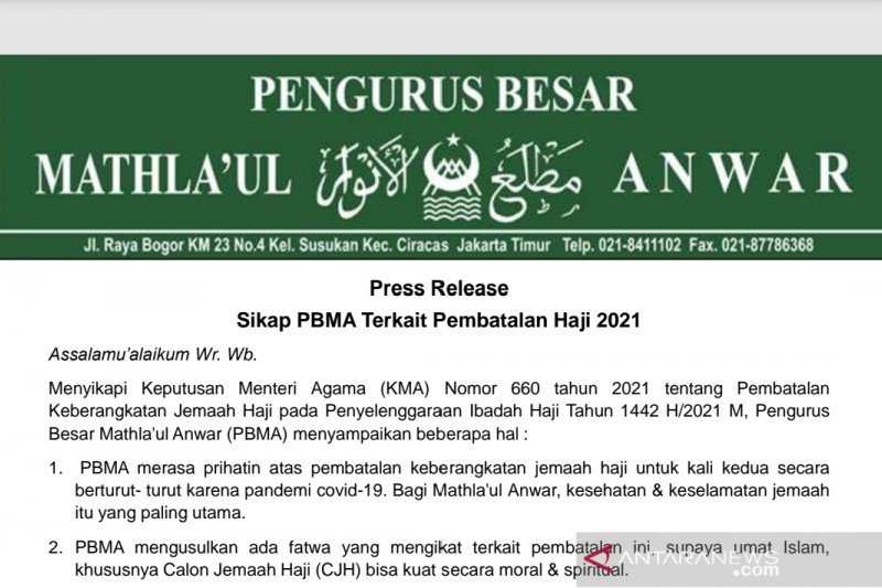 Mathla'ul Anwar dorong kajian strategis sains-agama untuk ibadah haji