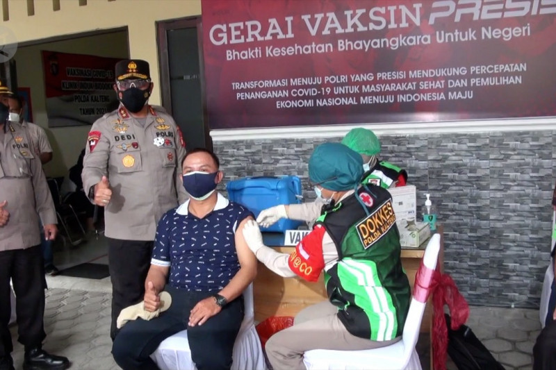 Percepatan vaksinasi, Polda Kalteng dirikan gerai vaksin presisi