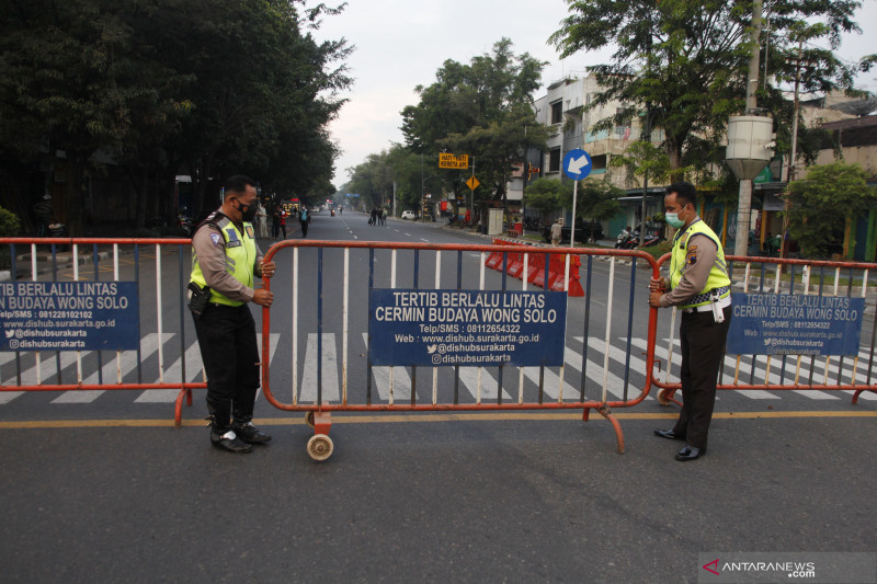 Jalan Slamet Riyadi di Solo ditutup saat PPKM Darurat