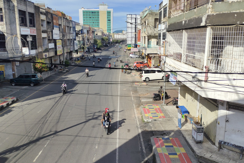 Jalan Protokol di Bandarlampung saat PPKM Darurat