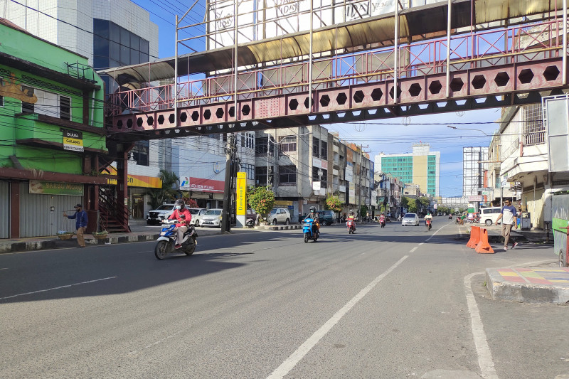 Jalan Protokol di Bandarlampung saat PPKM Darurat