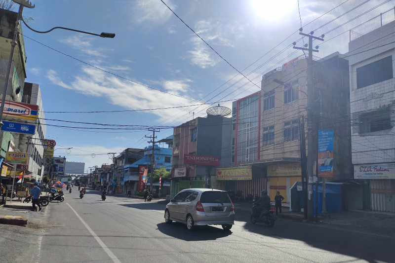 Jalan Protokol di Bandarlampung saat PPKM Darurat