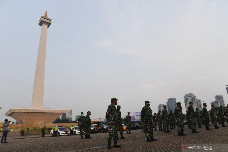 3.385 personel gabungan kawal demo tolak PPKM di Jakarta