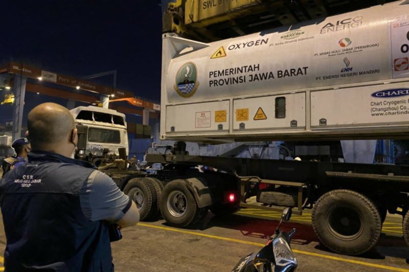 Pemprov Jabar terima 85 ton oksigen cair dari Sumsel
