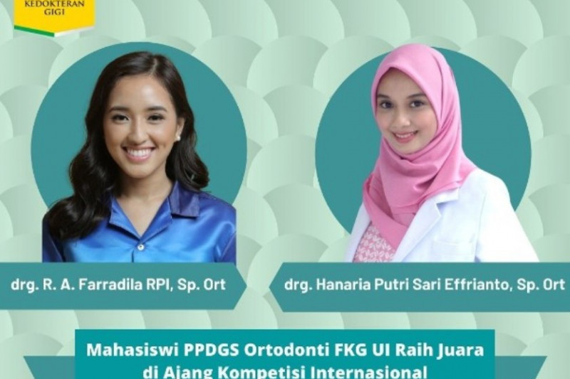 Dua mahasiswa FKG UI raih penghargaan kompetisi internasional