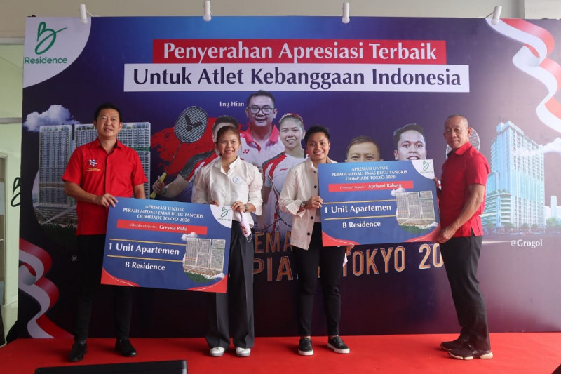 Greysia/Apriyani terima hadiah apartemen dari pengusaha mantan atlet