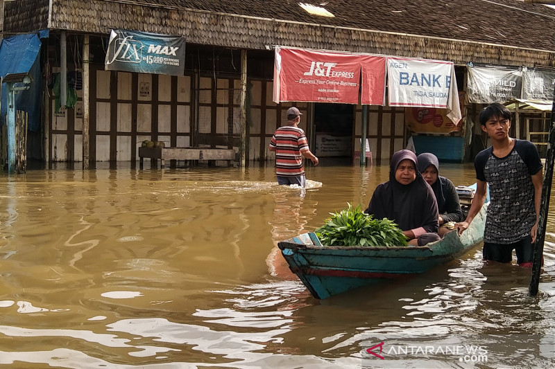 Banjir luapan Sungai Mentaya merendam 60 desa di Kotawaringin Timur