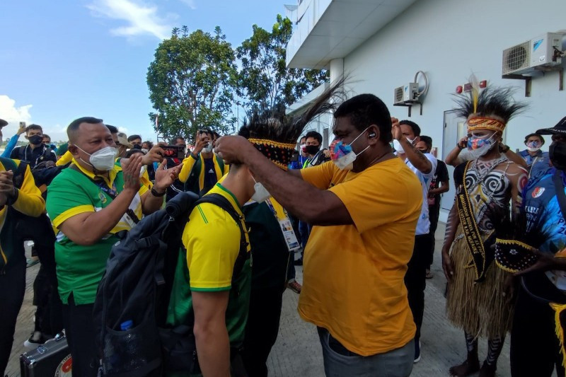 Kontingen wushu Sumut dapat sambutan meriah di Merauke