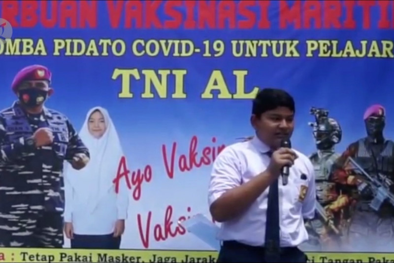 Lanal Lhokseumawe gelar lomba pidato untuk sosialisasikan vaksinasi