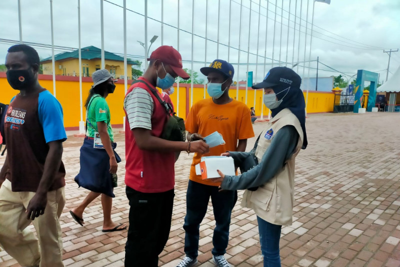 Satgas pastikan prokes berjalan ketat di arena PON XX di Mimika