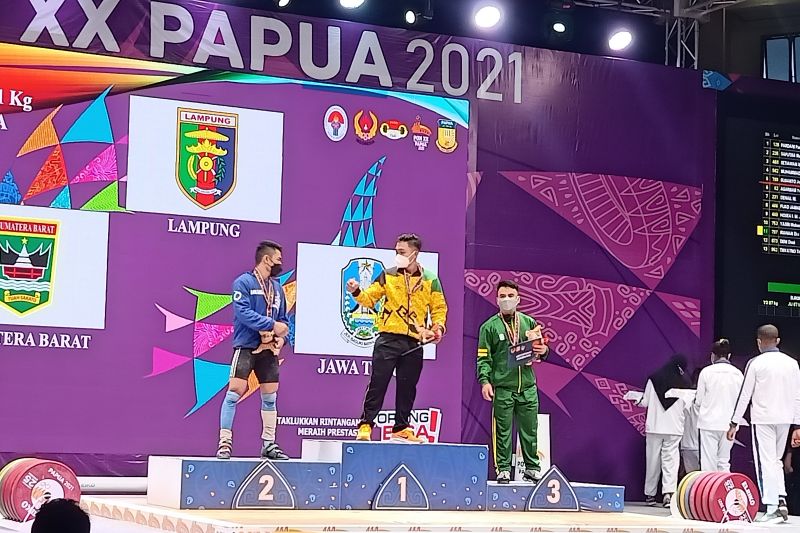 Lampung raih emas angkat besi PON Papua kelas 61kg