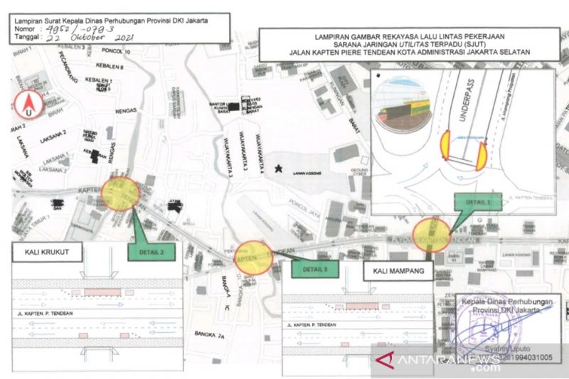 Dishub DKI rekayasa lalu lintas di sekitar proyek SJUT Jalan Tendean