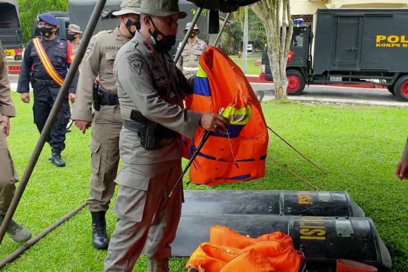 Brimob Polda Aceh siaga pasukan dan peralatan