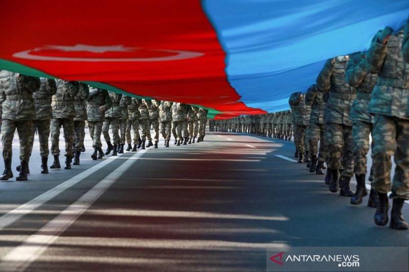 antarafoto azerbaijan procession theendofmilitaryconflict 08112021