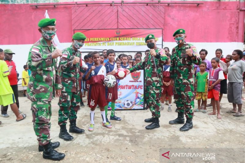 Satgas TNI resmikan klub sepakbola anak perbatasan Papua-PNG