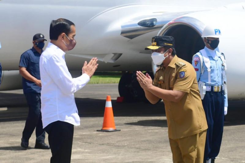 Plt Gubernur Sulsel sambut Presiden Joko Widodo di Lanud Hasanuddin