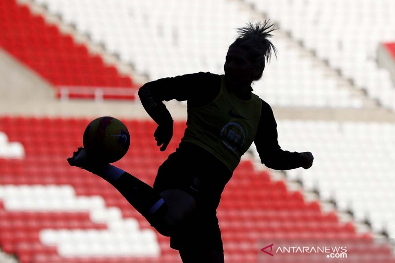 Latihan timnas Inggris jelang laga kualifikasi Piala Dunia Wanita