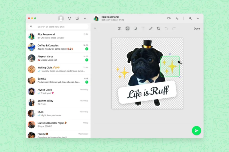 WhatsApp Web presents a feature to create custom stickers