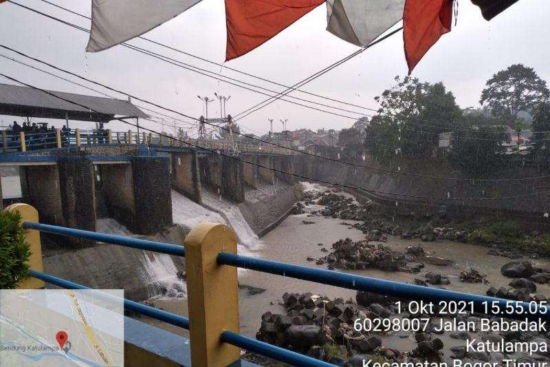 Bendung Katulampa Bogor masih aman setelah diguyur hujan seharian