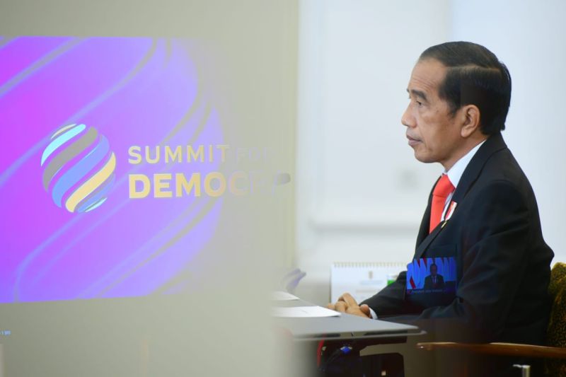 Presiden Jokowi tegaskan komitmen Indonesia majukan demokrasi