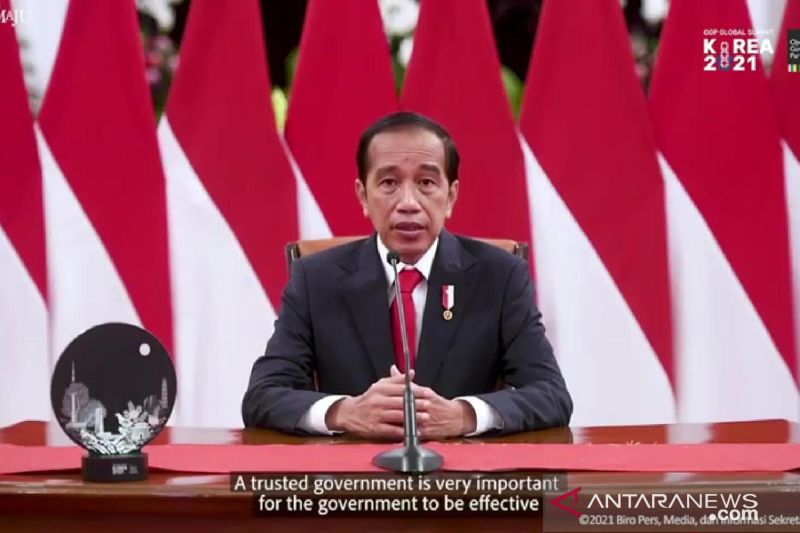 Presiden Jokowi sampaikan dua prinsip "good governance" di forum OGP