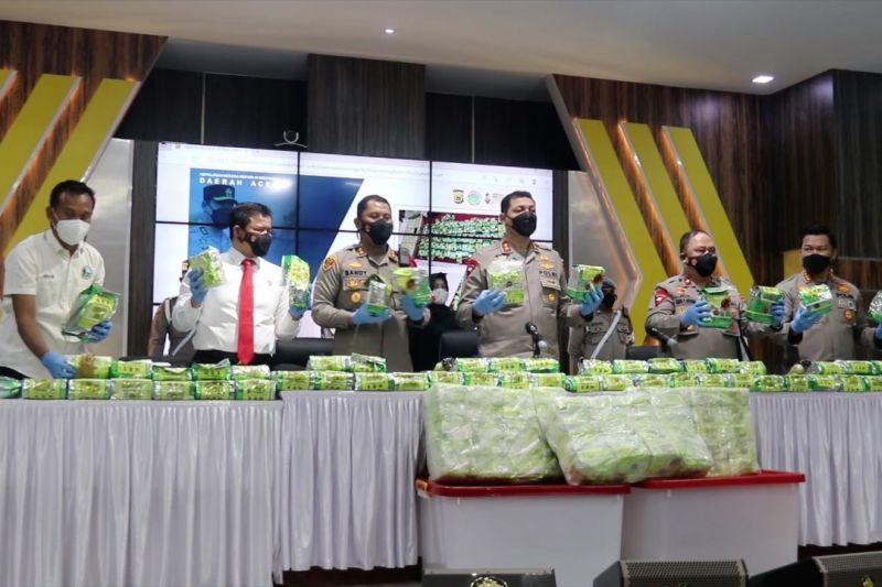 Polda Aceh gagalkan penyelundupan 133 kg sabu jaringan Malaysia
