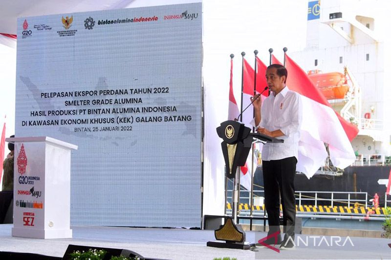 Presiden lepas ekspor perdana "smelter grade" alumina