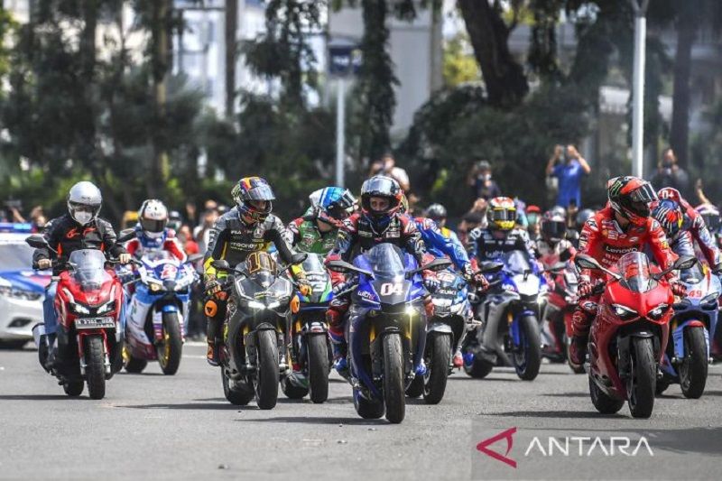 Parade pebalap MotoGP di Jakarta