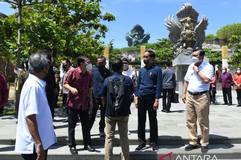 Presiden Jokowi cek kesiapan GWK Cultural Park untuk lokasi G20