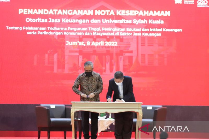 OJK dan Universitas Syiah Kuala teken MoU peningkatan edukasi keuangan
