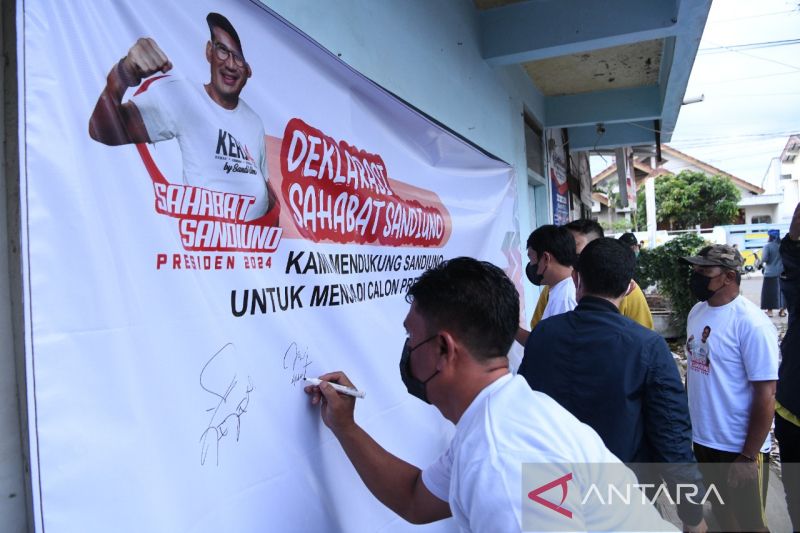Kaum muda di Garut deklarasi dukung Sandiaga Uno maju di Pilpres 2024