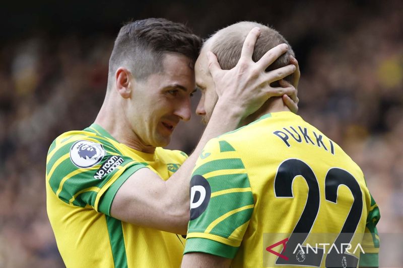 Liga Inggris: Norwich City kalahkan Burnley 2-0
