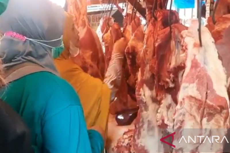 Pedagang daging sapi di Jakarta Barat keluhkan harga belum normal