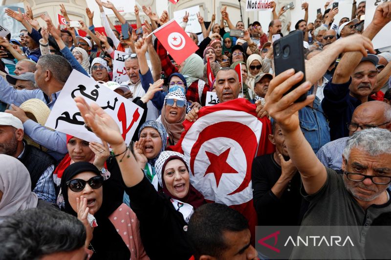 Rakyat Tunisia tentang referendum konstitusi saat oposisi berkembang