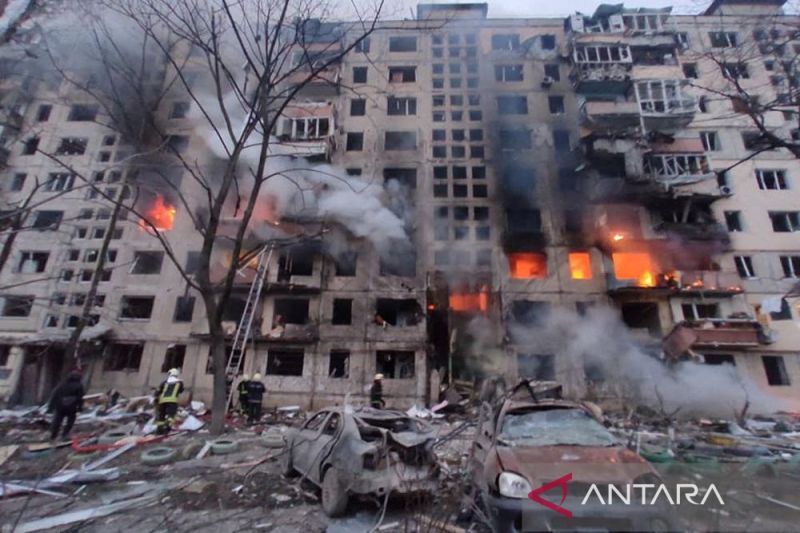 Sejumlah ledakan guncang ibu kota Ukraina